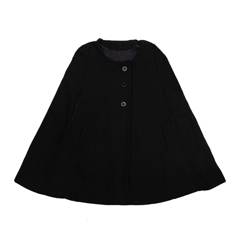 LUXE • Poncho Cloak Cape Parka Jacket Coat - Picture 3 of 13